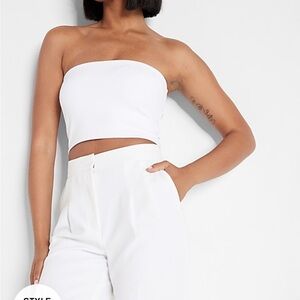 White Strapless Women's Top